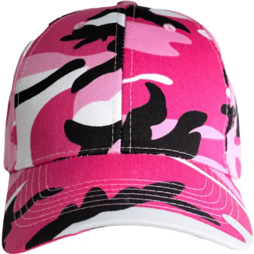FWRD Basic 6 Panel Camo Cap Camo-Pink Front